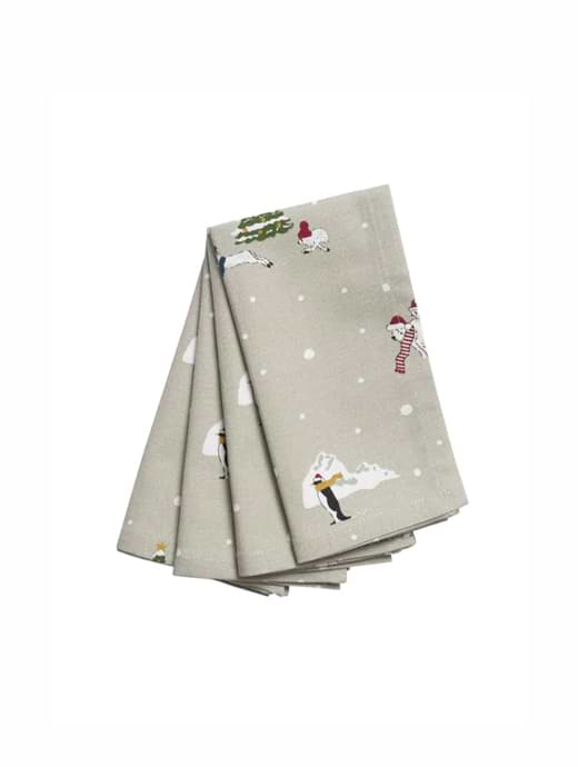  Sophie Allport Set of 4 Napkins Snow Season