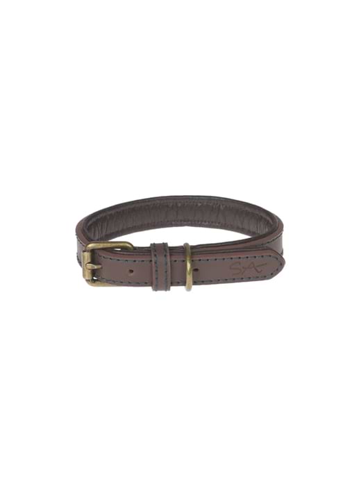 Sophie Allport Woof Leather Dog Collar