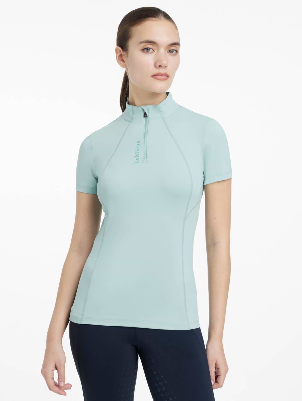 LeMieux Classique Short Sleeve Base Layer Aqua