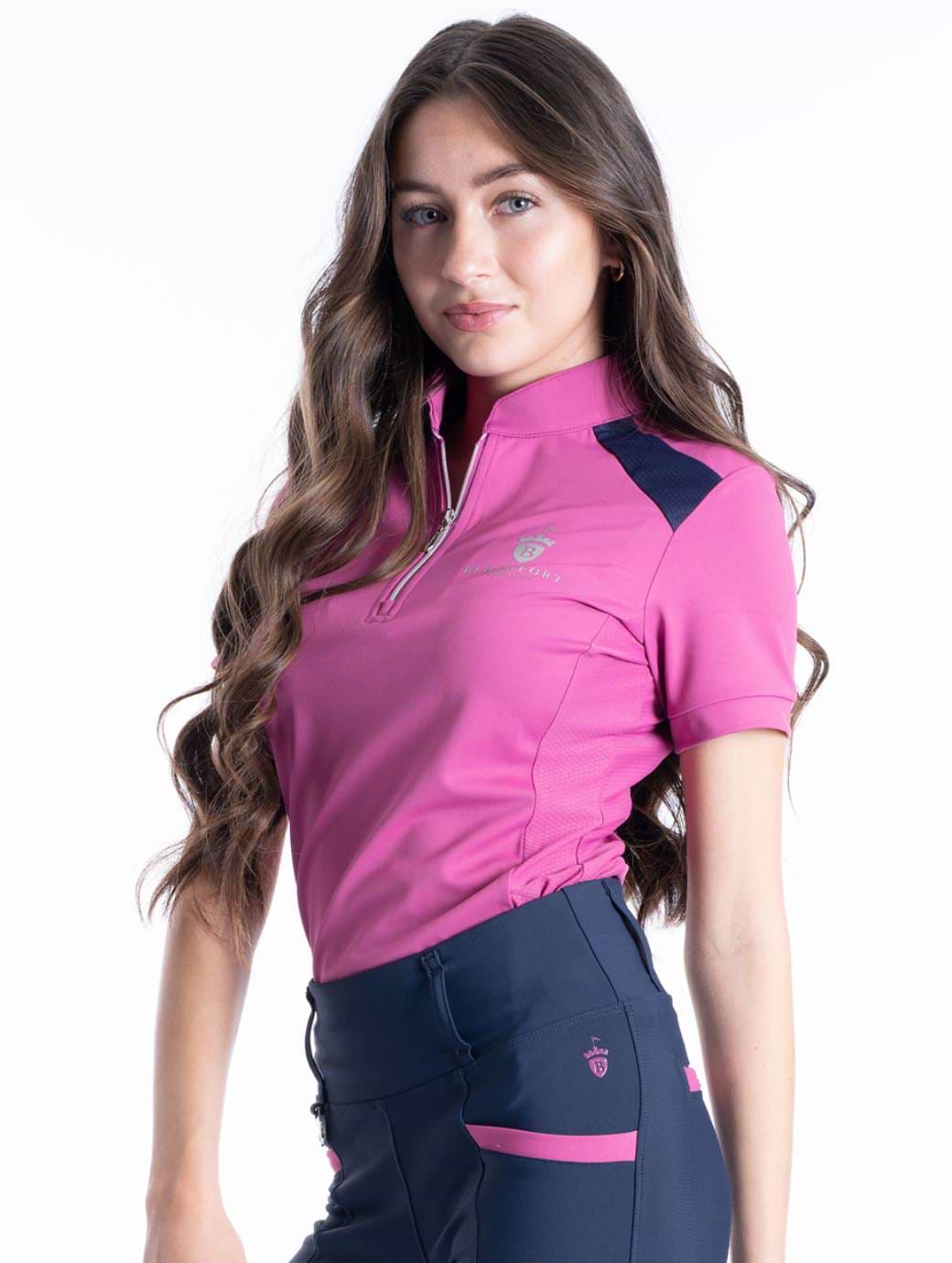 Blackfort Equestrian Watermelon Pink Cool Mesh Base Layer - Short Sleeve