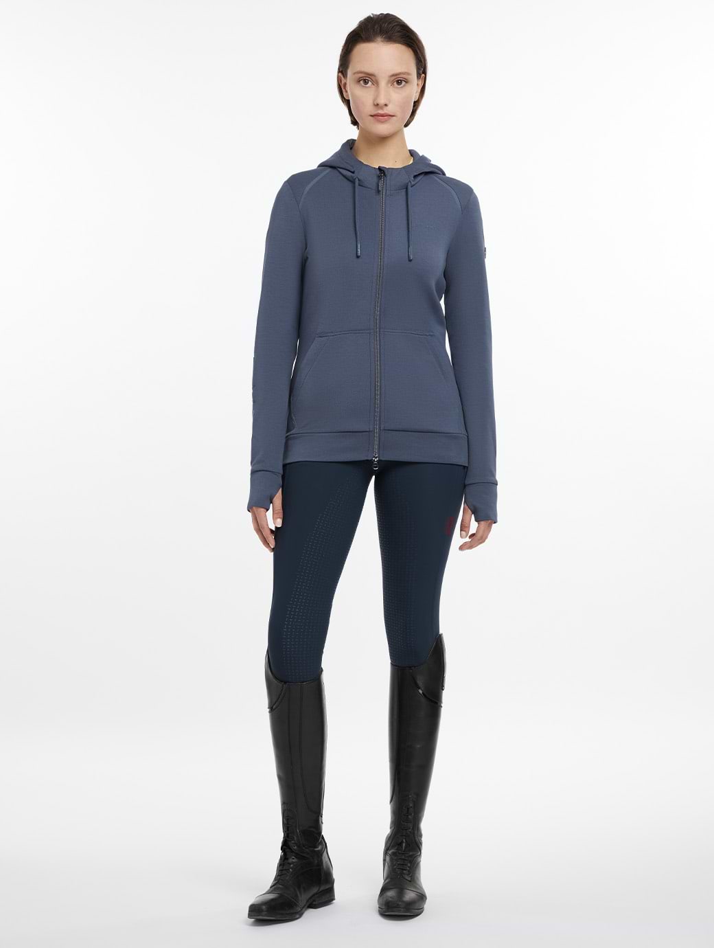 LeMieux Tabi Tech Zip Through Hoodie Dusk Blue