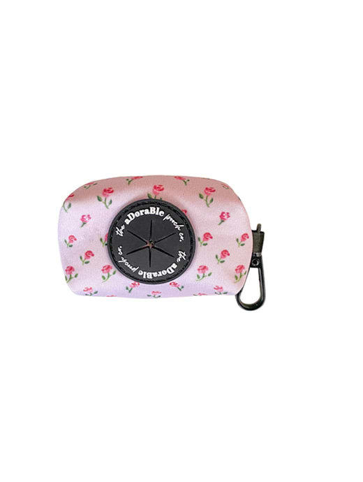 The Adorable Pooch Company Poop Bag Holder English Rose