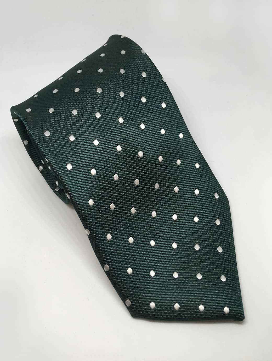Equetech Junior Polka Dot Show Tie Green/White