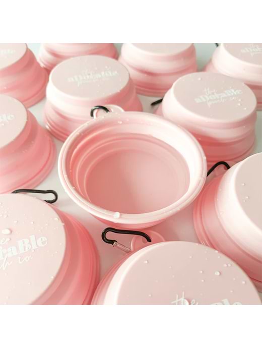 *SS24*The Adorable Pooch Company Travel Bowl Marshmallow Pink