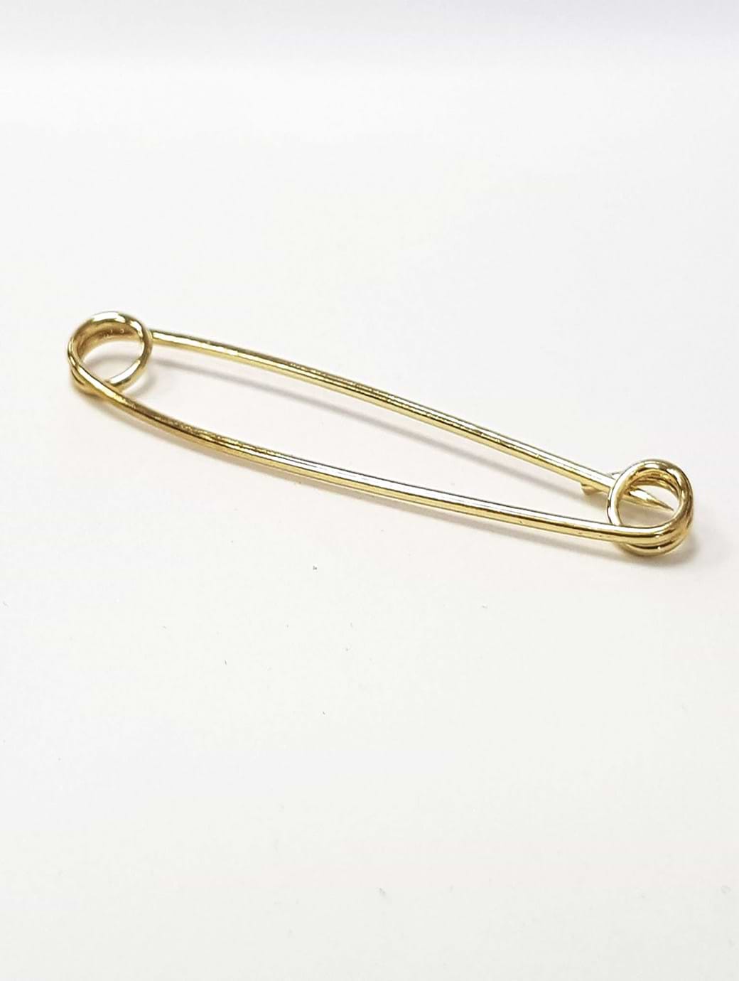 Equetech Traditional Plain Stock Pin Gold 75mm