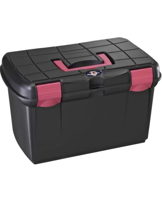 Tack Box - Medium Black/Pink