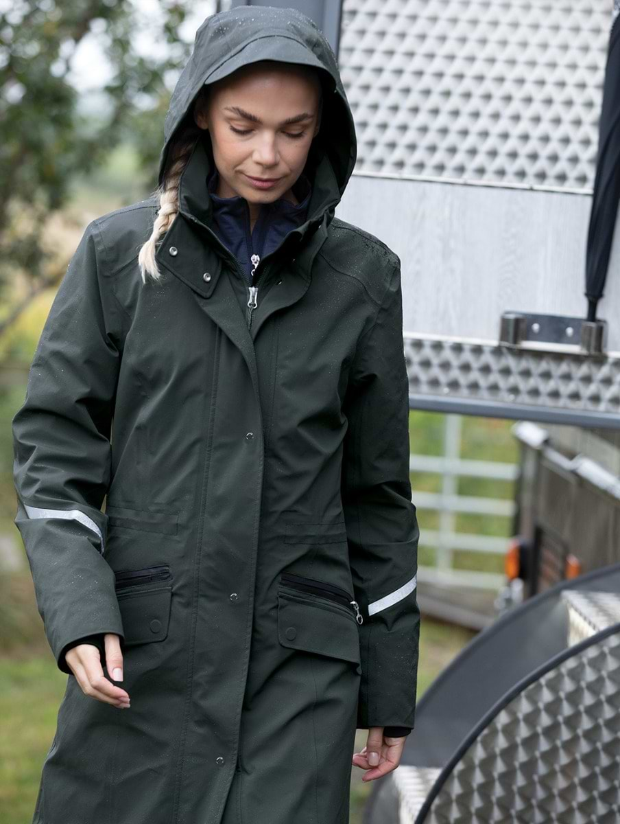 Long riding coat waterproof best sale