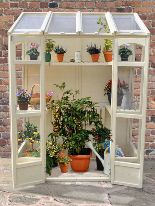 Forest Garden Victorian Tall Wall Greenhouse with Auto Vent