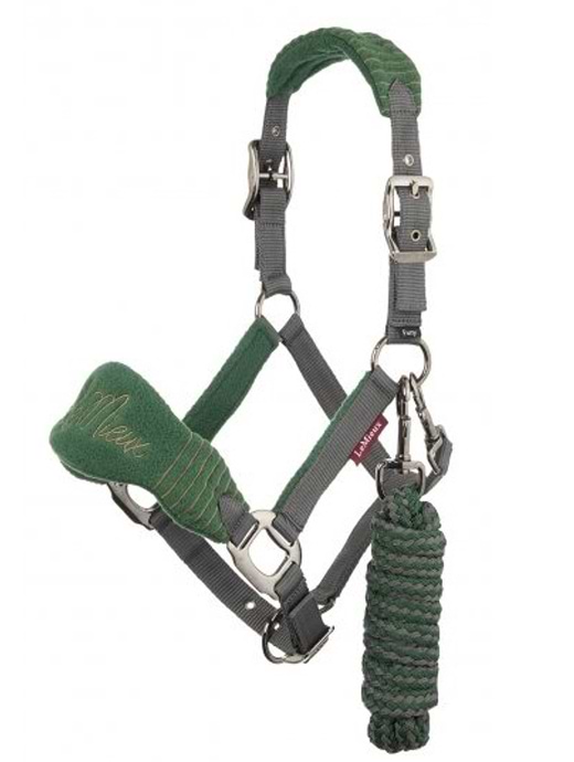 LeMieux Vogue Fleece Head Collar Hunter Green 