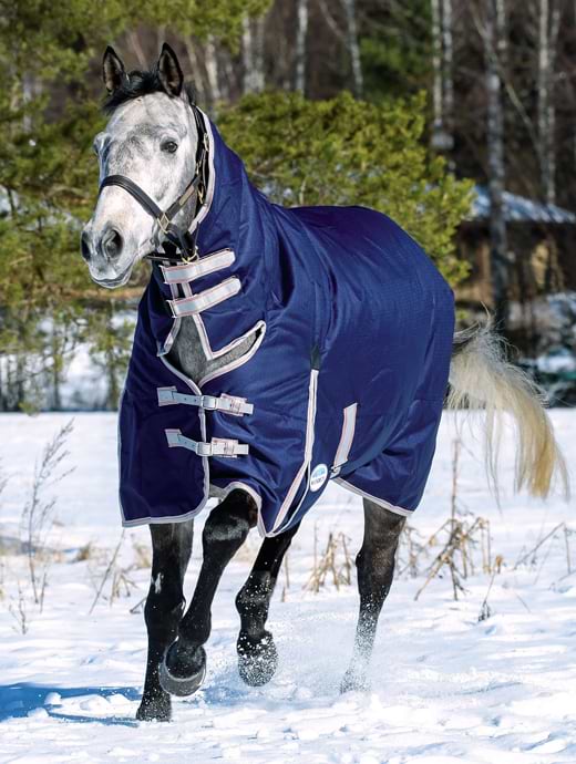 Weatherbeeta Comfitec Essential Combo Neck Heavy Navy/Silver/Red