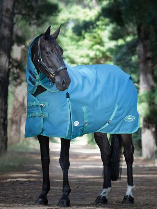 Weatherbeeta Green-Tec 1200D Detach-A-Neck Lite Plus Dragonfly Blue