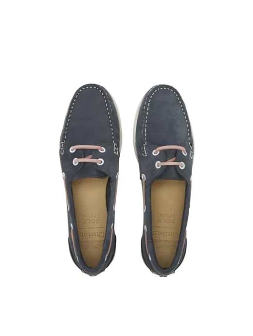 Chatham Willow Boat Shoe Navy Pink Griggs Equestrian