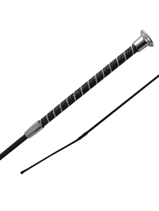 Woof Wear Twisted Dressage Whip Silver 