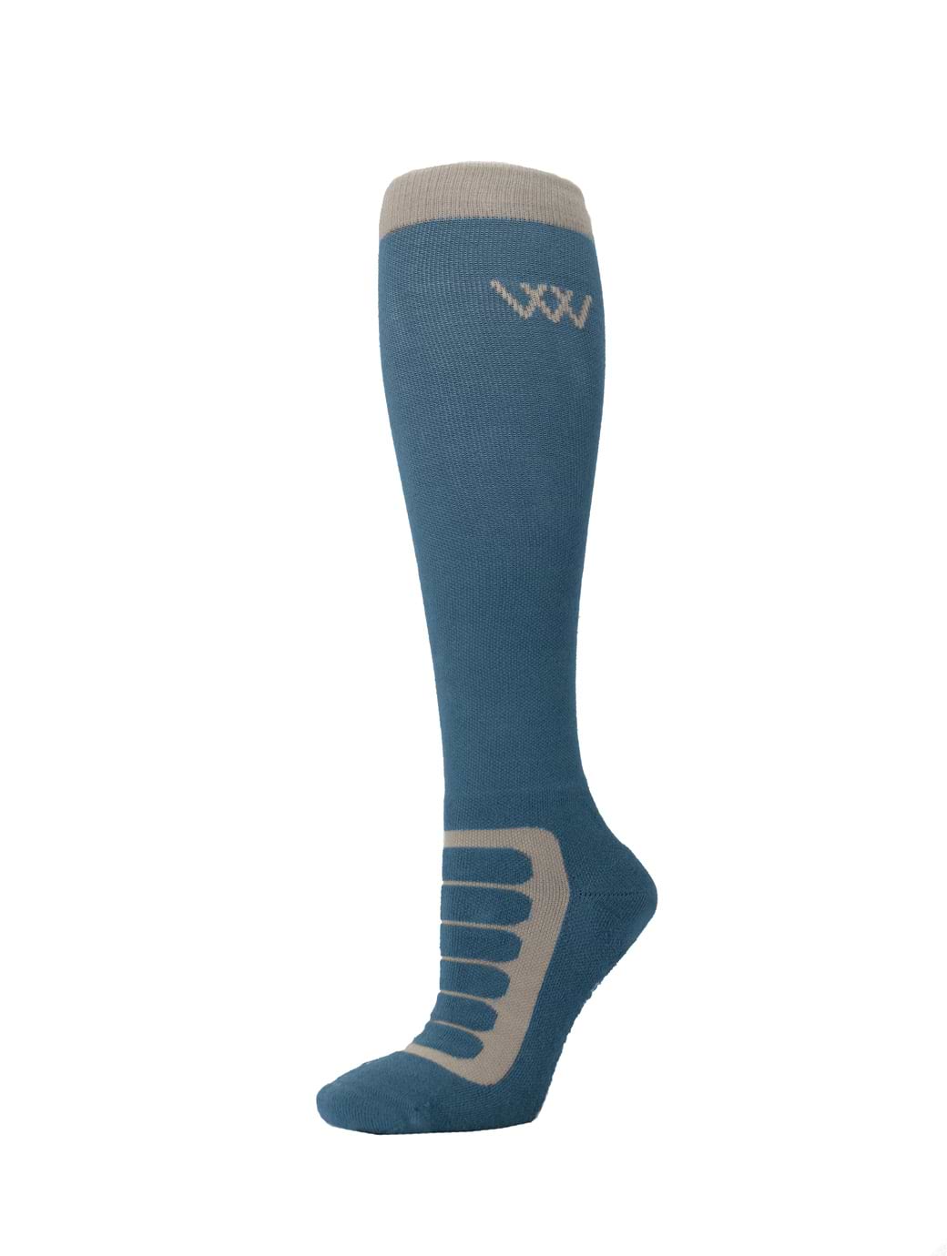 Woof Wear Long Bamboo Tech Riding Sock - Steel/Stone