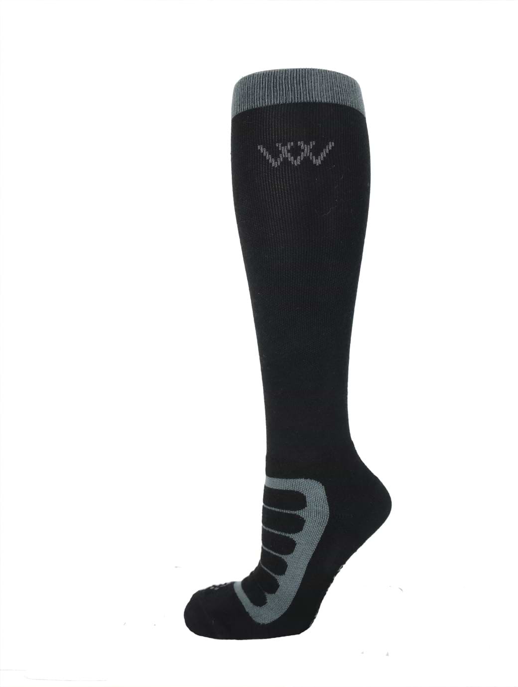 Woof Wear Long Bamboo Tech Riding Sock - Black/Grey