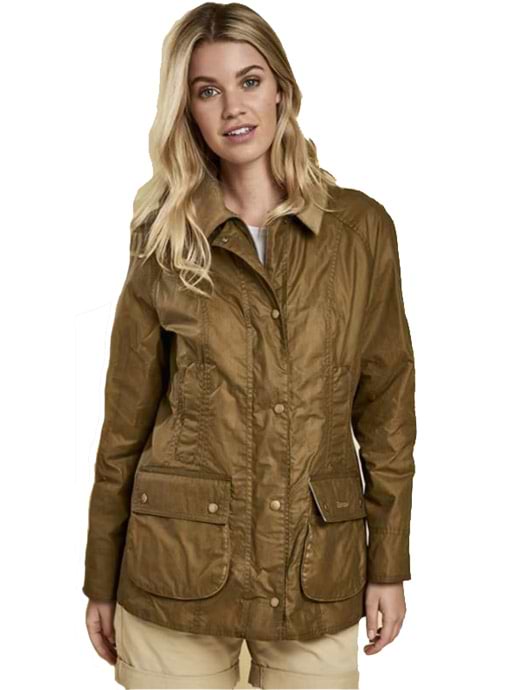 Barbour 4oz Lightweight Beadnell Wax Jacket Dark Sand