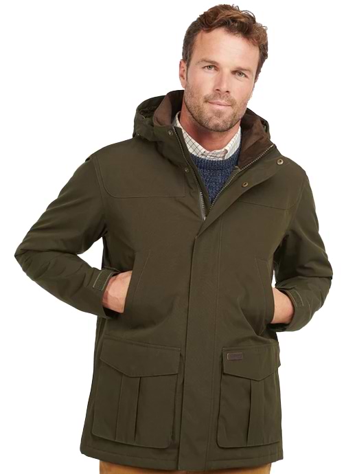 Barbour waterproof jacket mens olive deals