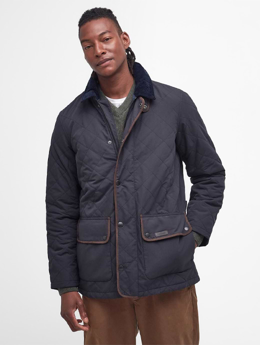 Barbour navy quilted jacket outlet