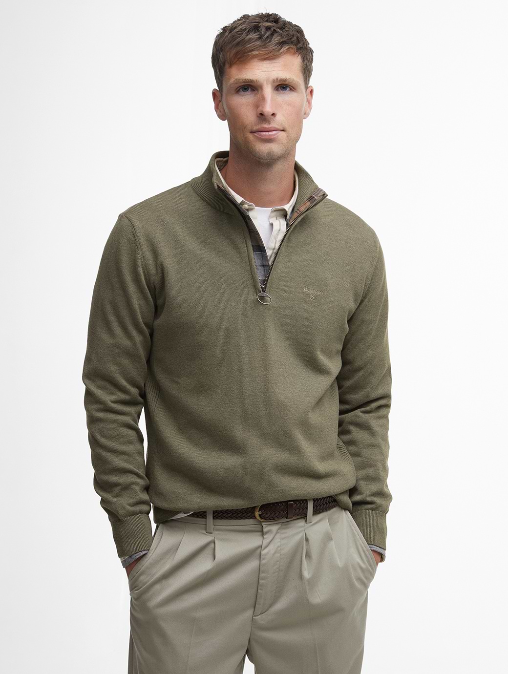 Khaki half zip jumper discount