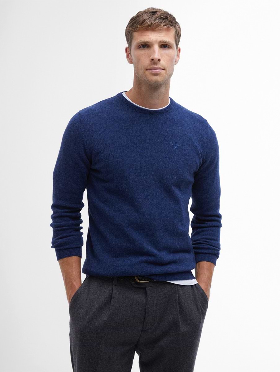 Barbour sweater mens Blue hotsell