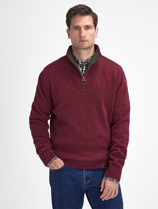 Barbour nelson half zip seaweed clearance