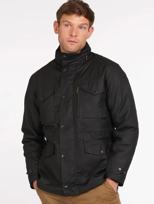 Barbour Men s Sapper Wax Jacket Black