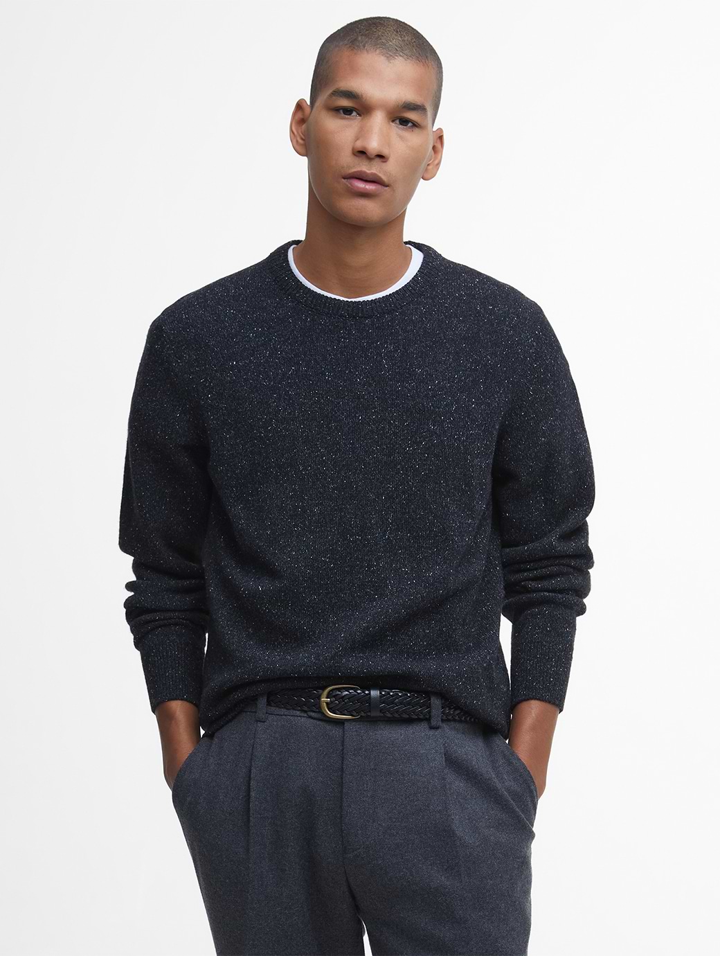 Barbour Men s Tisbury Crew Neck Jumper Black