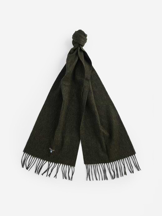 Barbour Plain Lambswool Scarf Black