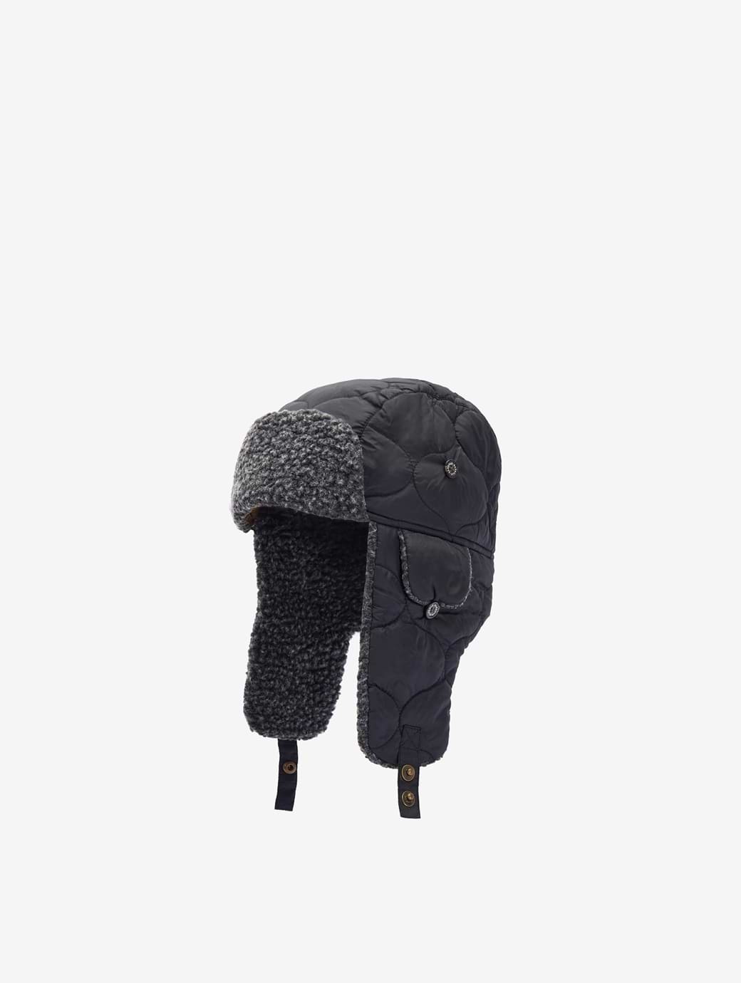 Barbour Sandbay Quilted Trapper Hat Black