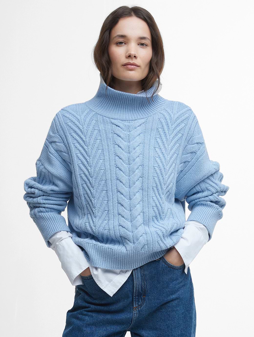 Barbour blue jumper clearance