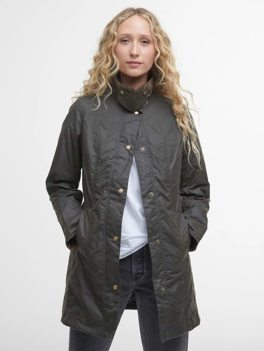 Barbour Women s Belsay Wax Jacket Olive