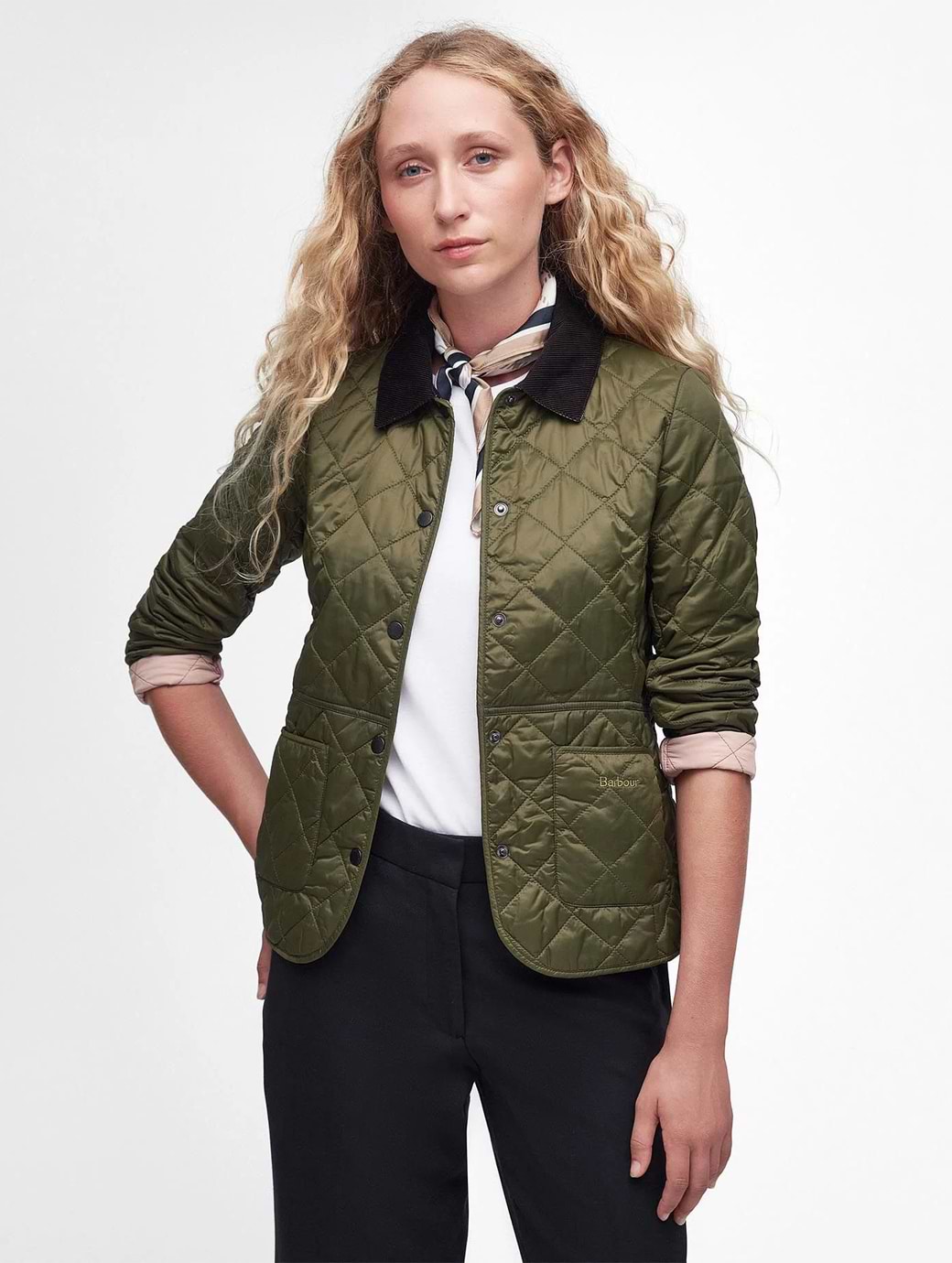 Barbour deveron quilted jacket pink deals