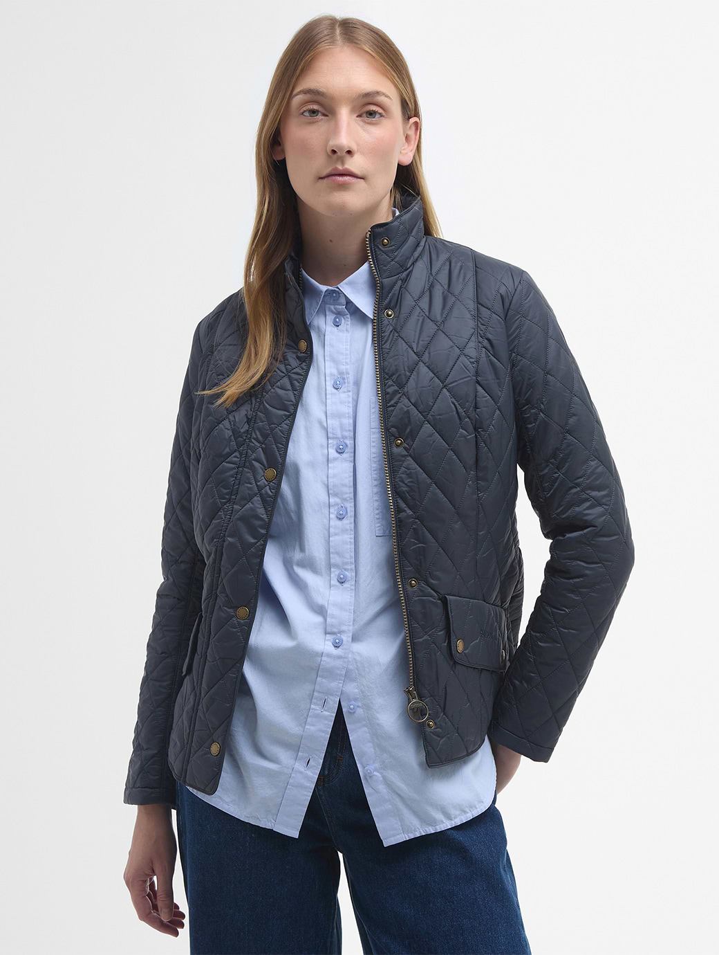 Barbour Women's Flyweight Cavalry Quilted Jacket Navy