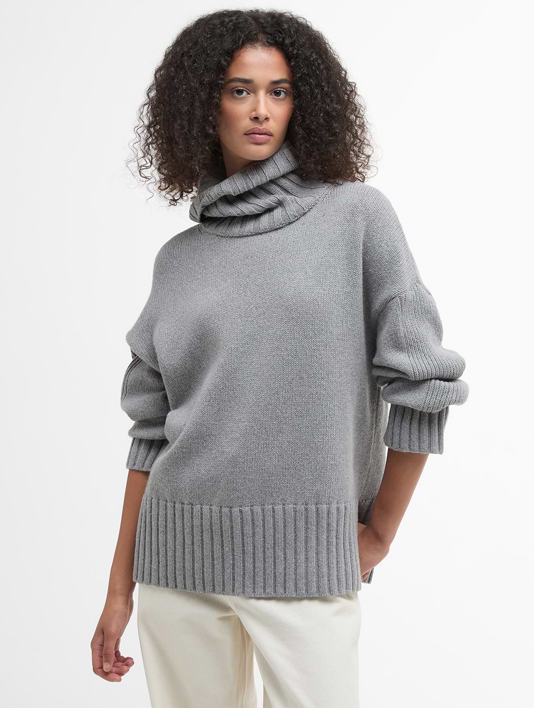 Barbour Women s Josephine Knitted Jumper Grey Marl