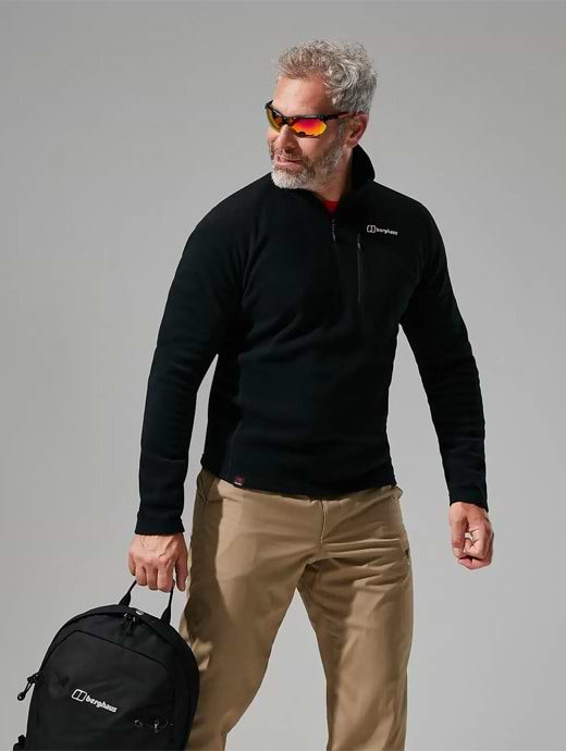Berghaus Men s Prism Micro Polartec Half Zip Fleece Jet Black