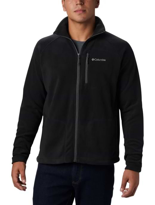 Pánská fleecová mikina s kapucí Columbia Logo Fleece Full Zip s ochranou proti slunci UPF 50 - Soft Trail Bunda