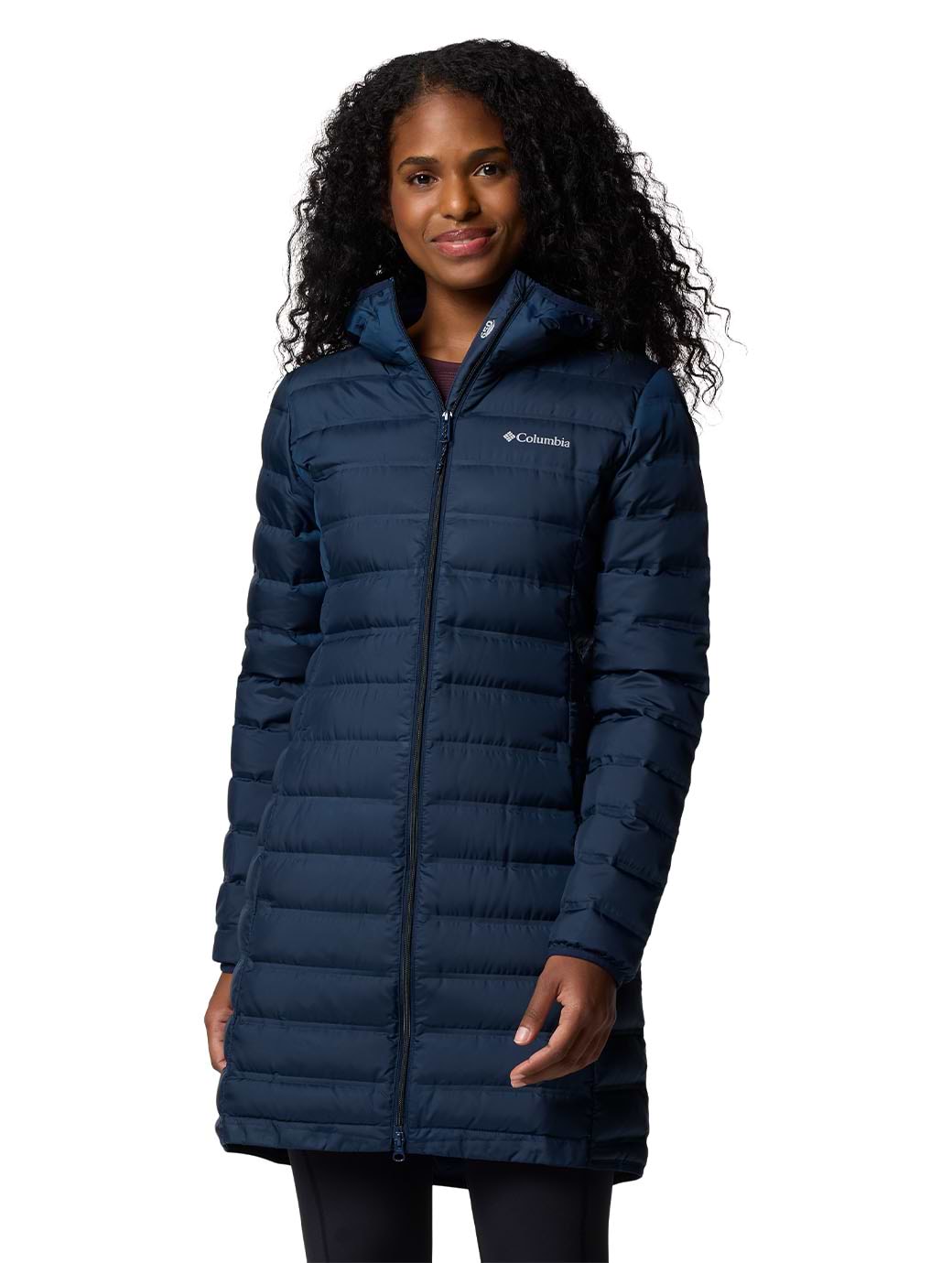 Columbia Women s Lake 22 II Down Long Hooded Jacket Navy
