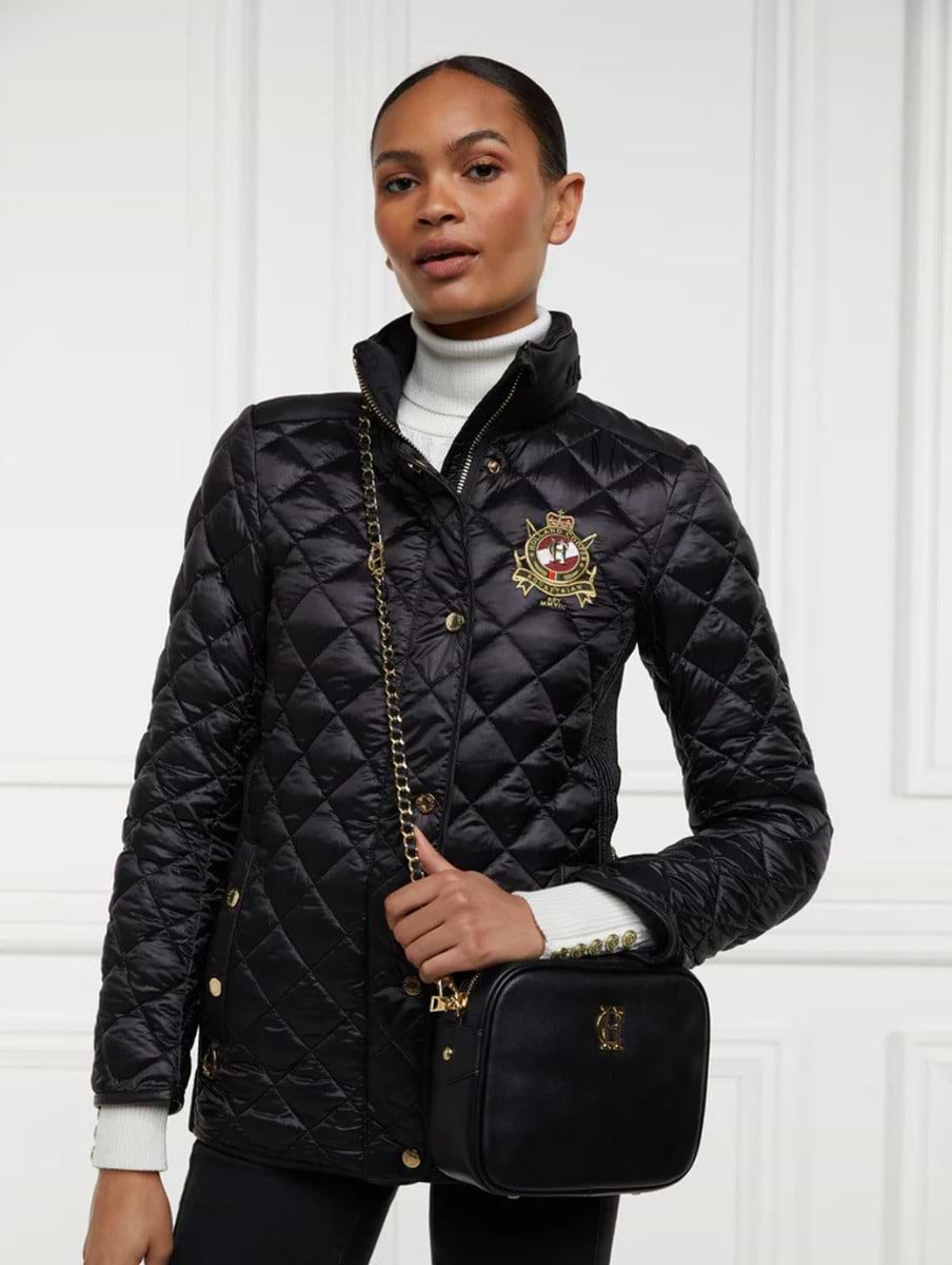 Holland Cooper Diamond Quilt Jacket Black