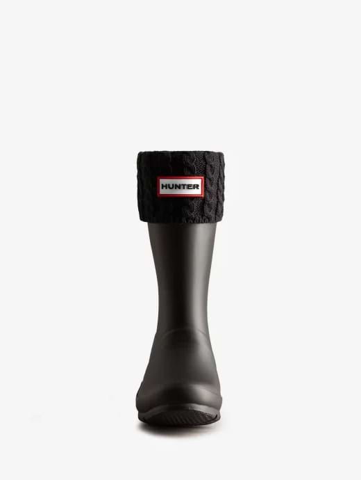 Hunter Kids Recycled Mini Cable Boot Socks Black