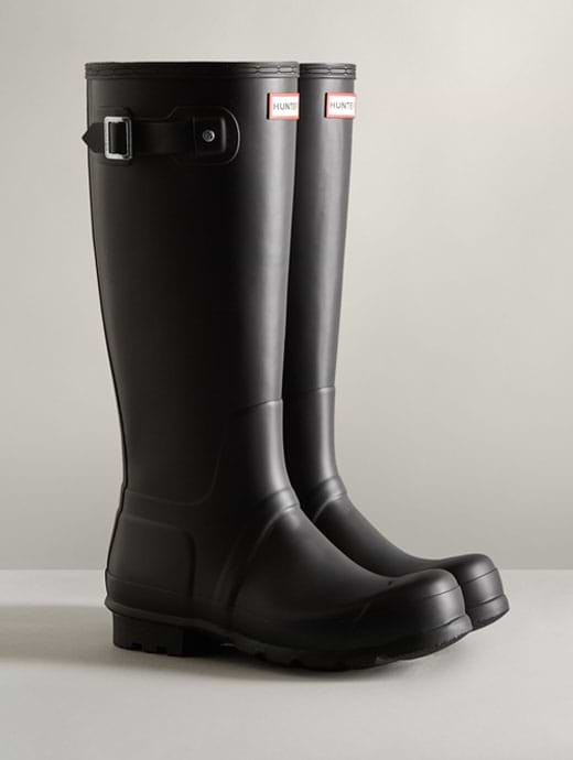 Mens black hunter wellies size 10 on sale