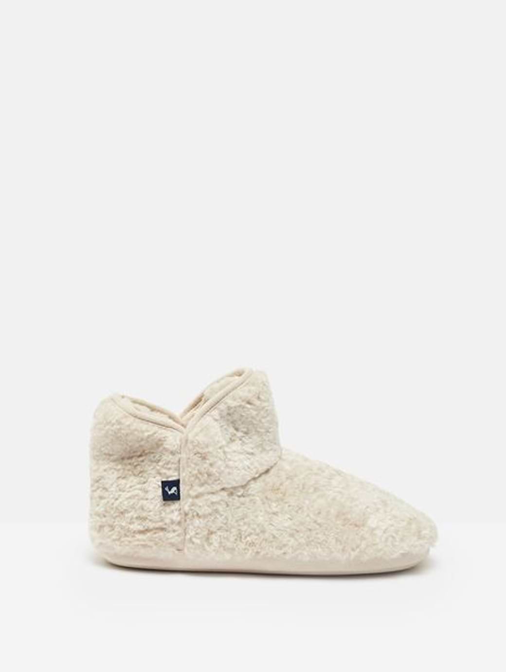 Joules Women s Cabin Luxe Faux Fur Lined Slipper Oatmeal