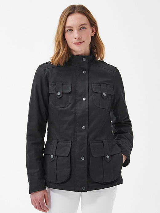 Barbour Women s Winter Belted Utility Wax Olive Classic Tartan