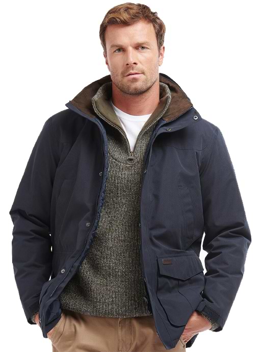 Barbour Men s Brockstone Waterproof Jacket Navy