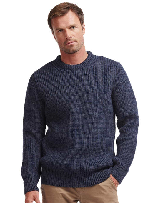 Barbour New Tyne Crew Jumper Denim