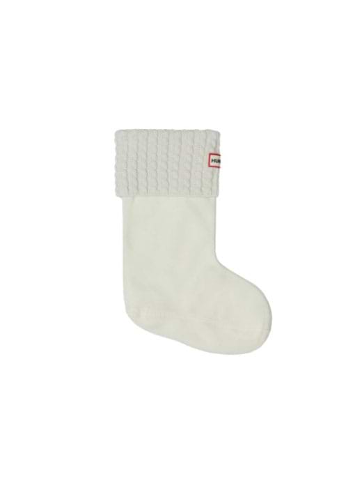 Hunter Recycled Mini Cable Short Boot Socks Hunter White