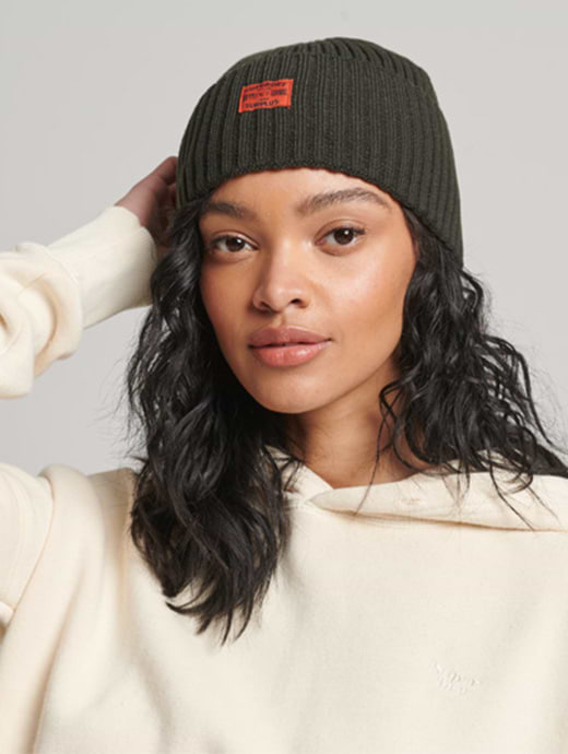 Superdry Knitted Beanie Olive