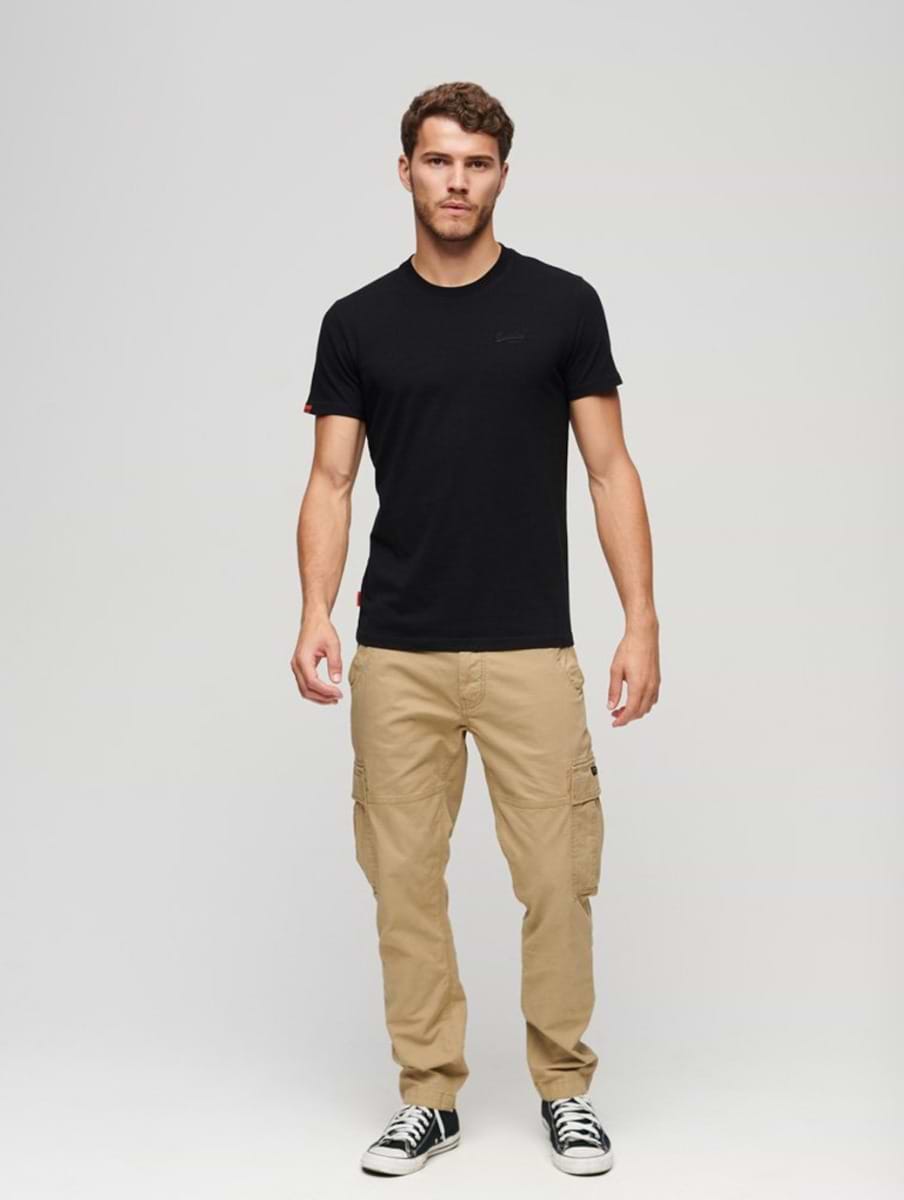 Pantaloni Cargo Jogger Uomo Superdry – Modello Contrast Stitch, Blu (Bottiglia), Taglia 2XL, Con Tasche Laterali E Posteriori