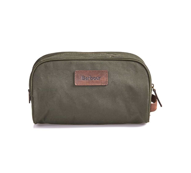 Barbour Drywax Washbag Olive 