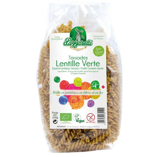 Torsade Lentilles Vertes BIO Sans Gluten BIO