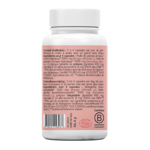 Onagre Bourrache - 1000mg (peau, ongle, cheveux)